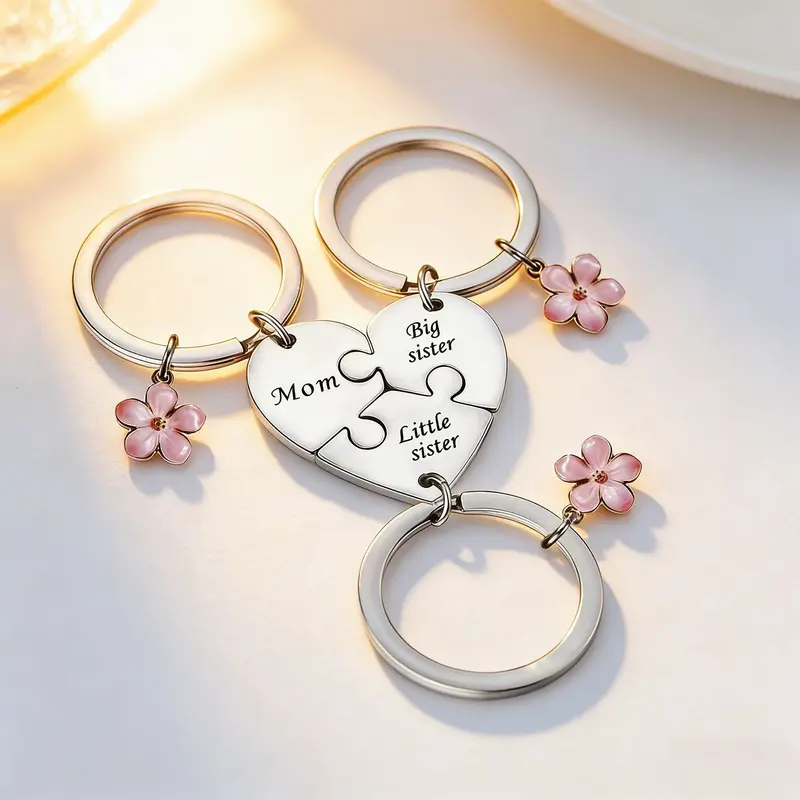 Mother Daughter Keychain Set