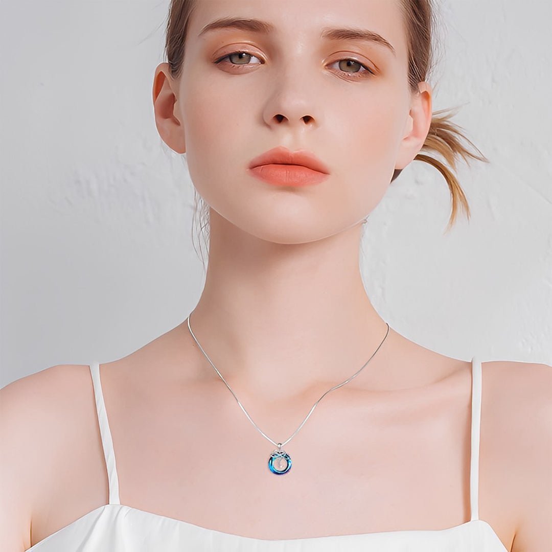 S925 Mother & Daughter Forever Linked Together Crystal Infinity Necklace