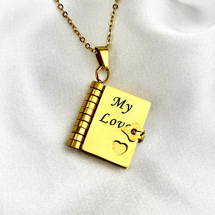 For Love - My Love Book Necklace