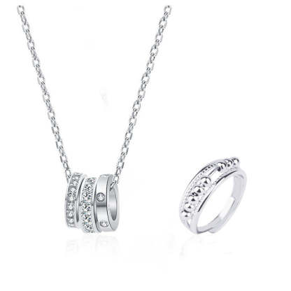 For Daughter - S925 Drive Away Your Anxiety Two Layer Beads Fidget Ring