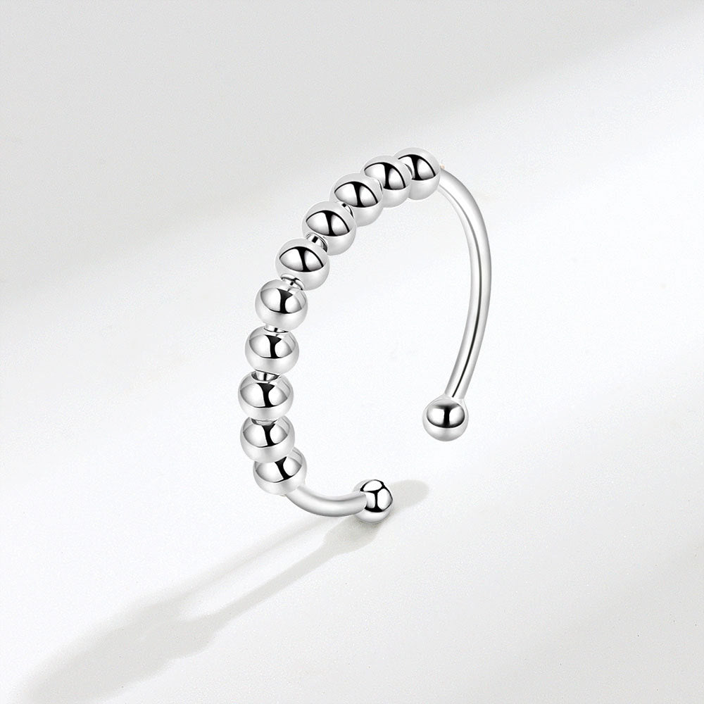 S925 Beads Fidget Ring