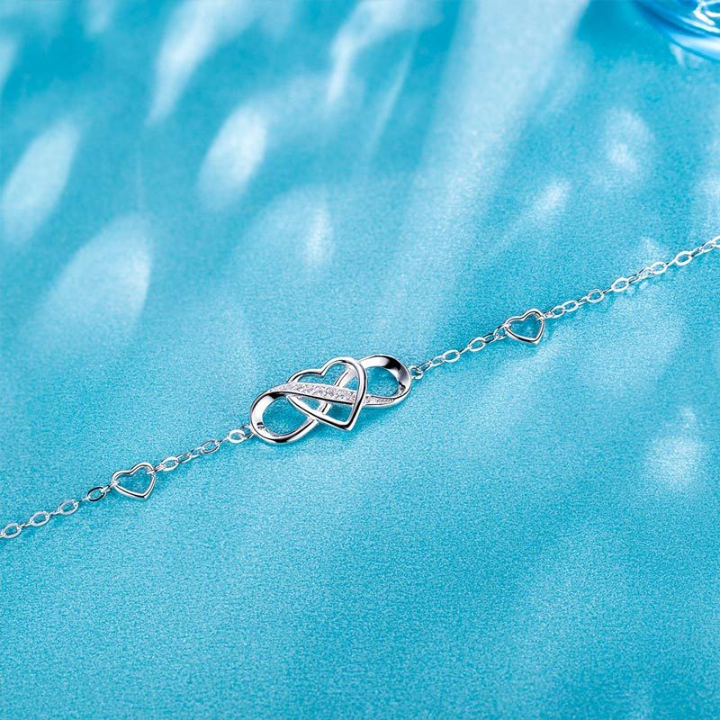 For Grandaughter - S925 You Will Always Have Me,And I Will Always Have You Infinite Heart Bracelet