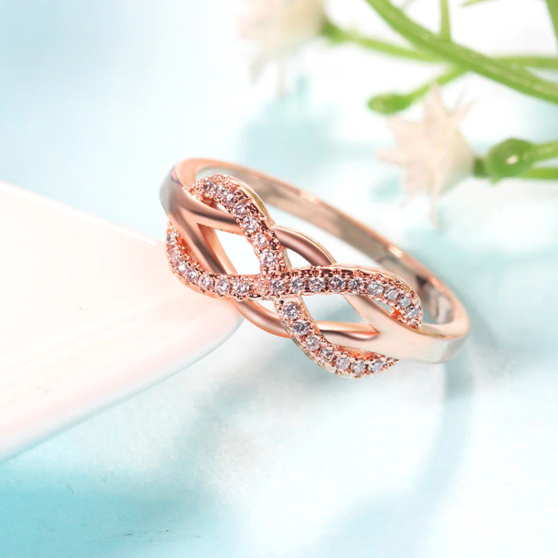 For Granddaughter - S925 Grandma and Granddaughter Forever Linked Together Infinity Cross Ring