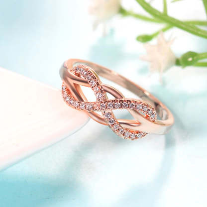 For Granddaughter - S925 Grandma and Granddaughter Forever Linked Together Infinity Cross Ring