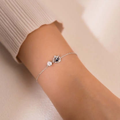 For Daughter - S925 The Darkest Nights Produce The Brightest Stars Crystal Planet Bracelet