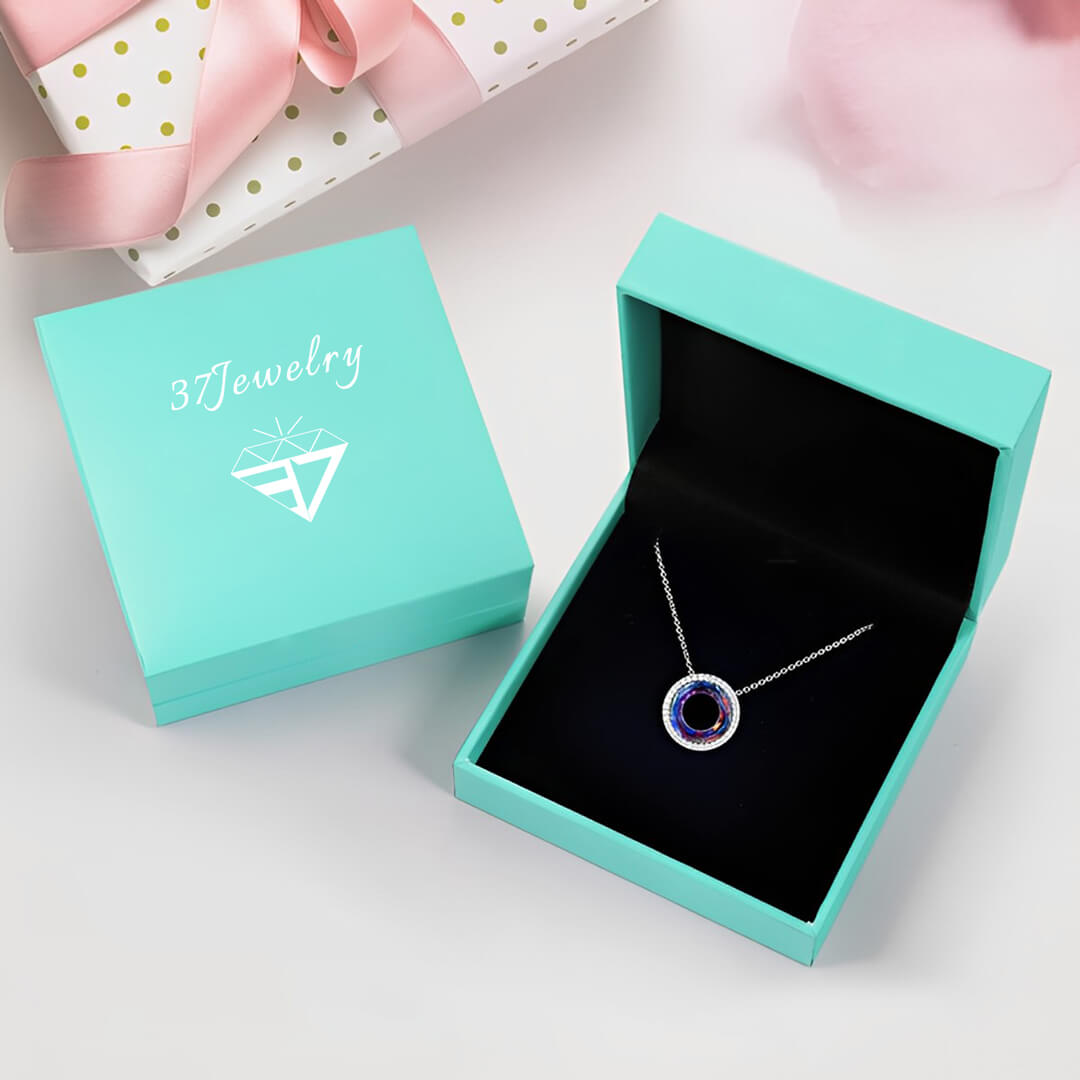 For Self - S925 A Woman is the Full Circle Crystal Circle Necklace