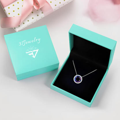 For Self - S925 A Woman is the Full Circle Crystal Circle Necklace