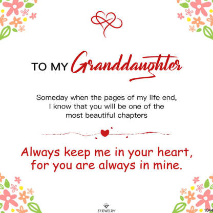 For Granddaughter - Always Keep Me In Your Heart, For You Are Always In Mine Infinity Heart Bracelets