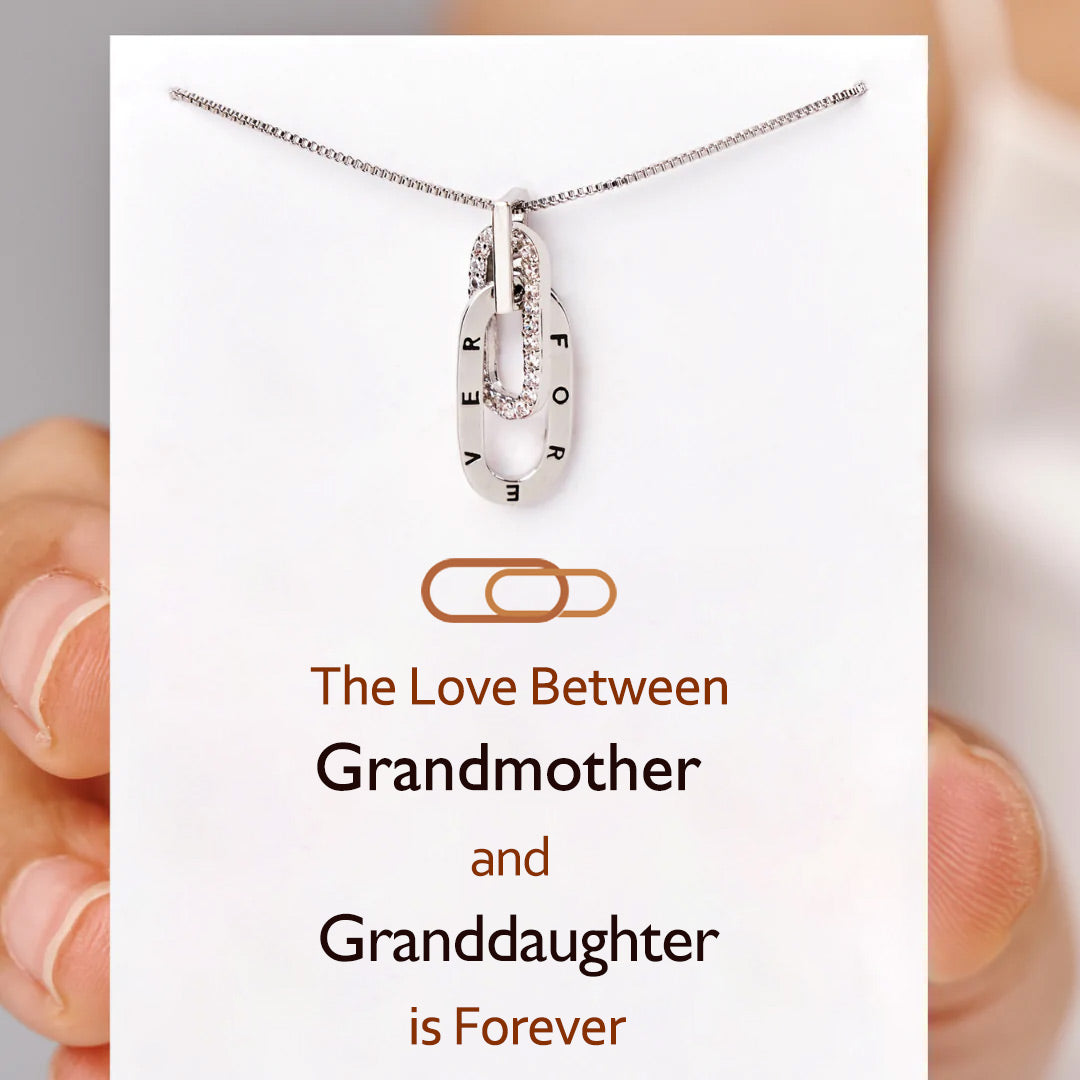 For Granddaughter - S925 The Love between Grandmother and Granddaughter is Forever Circle Necklace