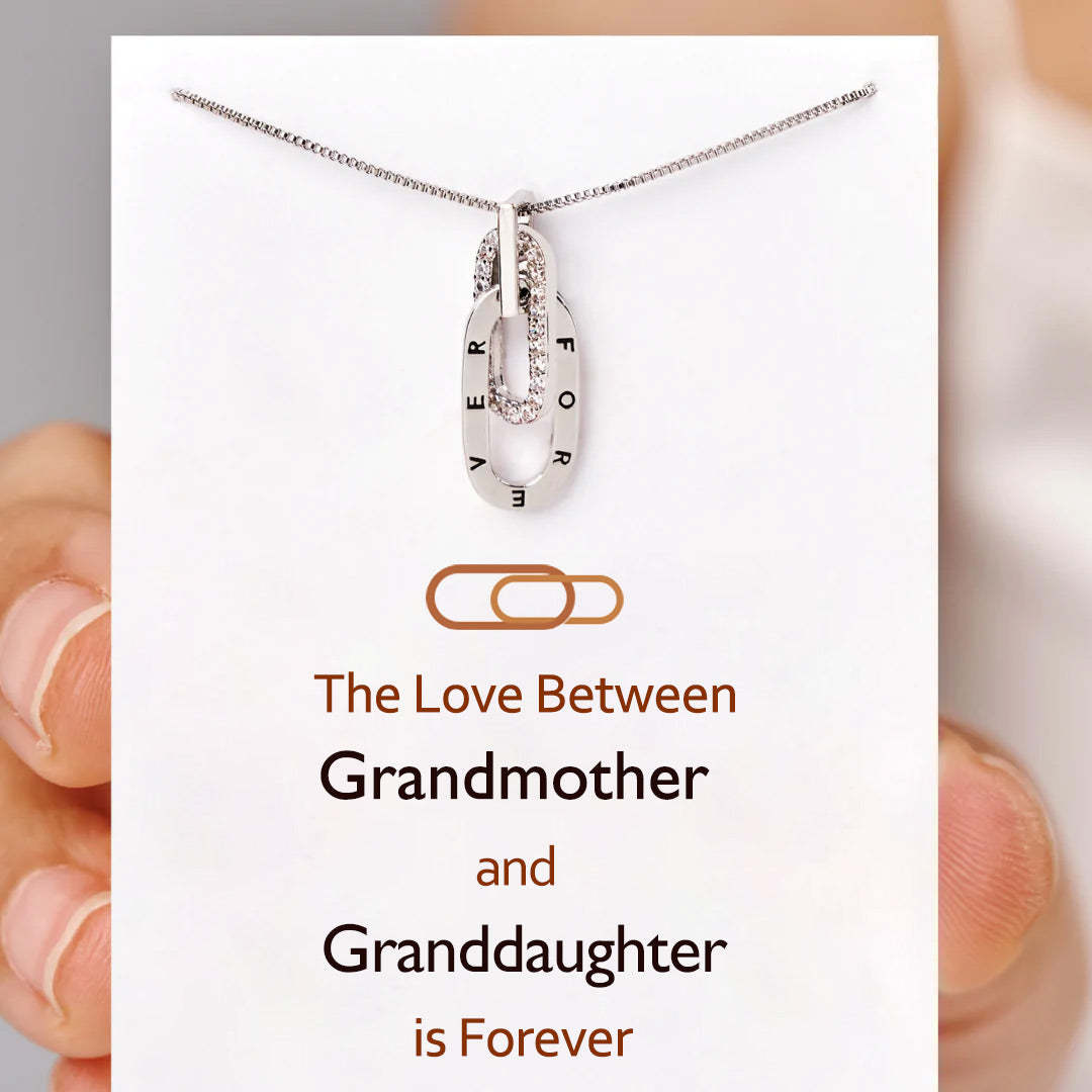 For Granddaughter - S925 The Love between Grandmother and Granddaughter is Forever Circle Necklace