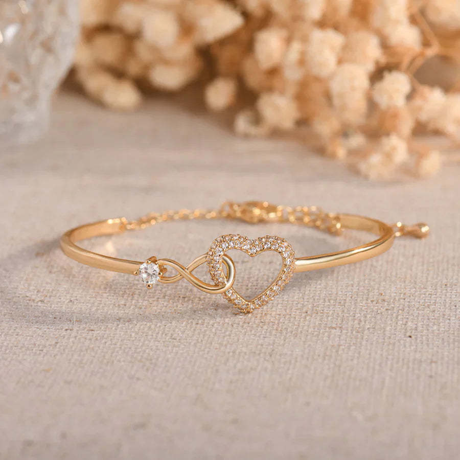 To My Daughter – Infinity Heart Bracelet – Forever Linked Together