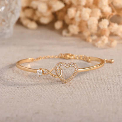To My Daughter – Infinity Heart Bracelet – Forever Linked Together