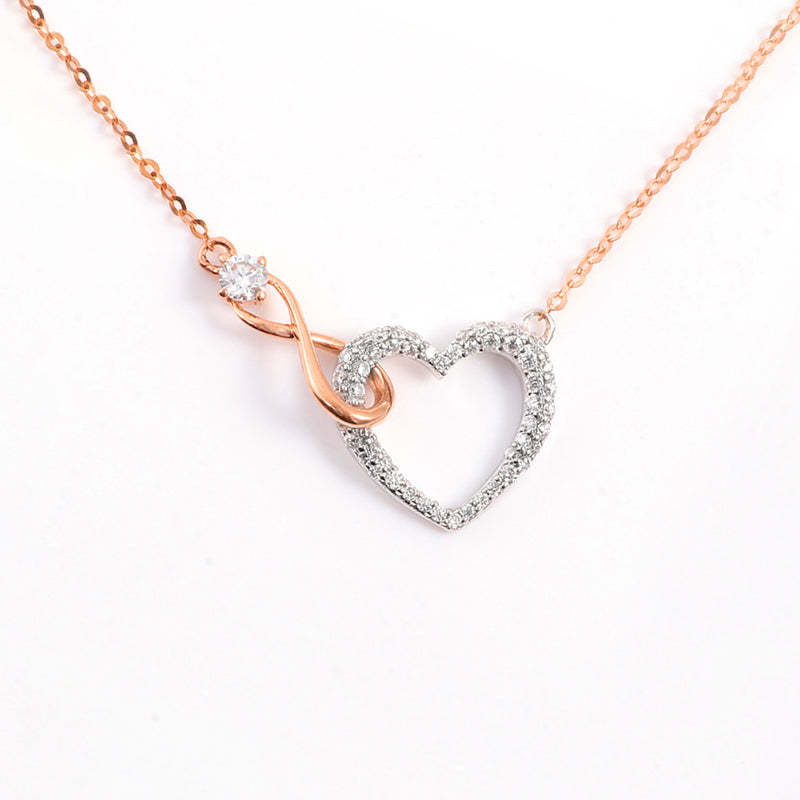 For Daughter - S925 You Will be One of The Most Beautiful Chapters of My Life Infinity Heart Necklace