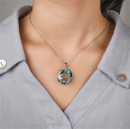 S925 I Survived Because The Fire Inside Me Burns Brighter Than The Fire Around Me Phoenix Crystal Necklace