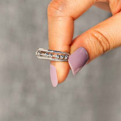 For Daughter - S925 Drive Away Your Anxiety Two Layer Beads Fidget Ring