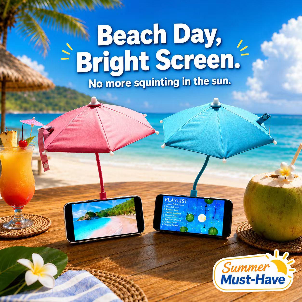 Magnetic Phone Sun Shade Umbrella – Adjustable Anti-Glare Screen Shield