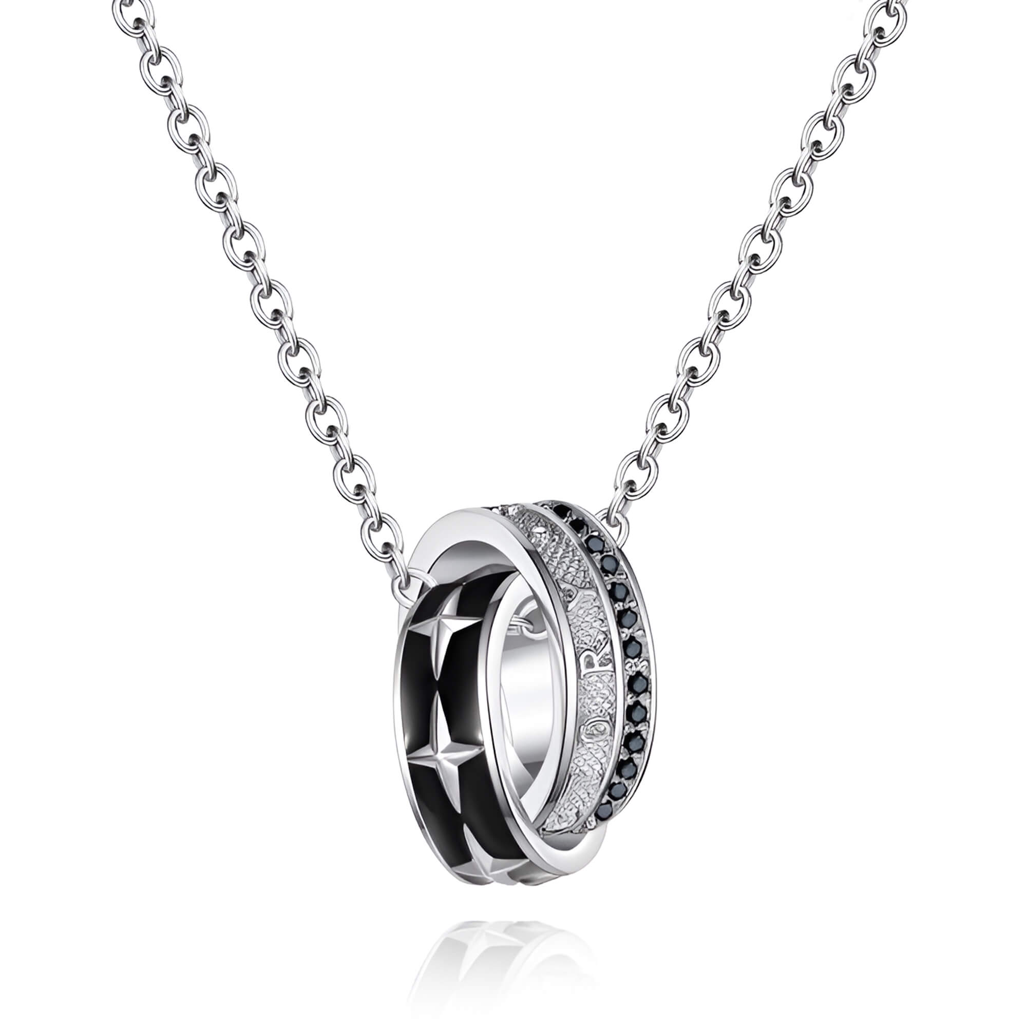 S925 Mother and Son Forever Linked Together Necklace