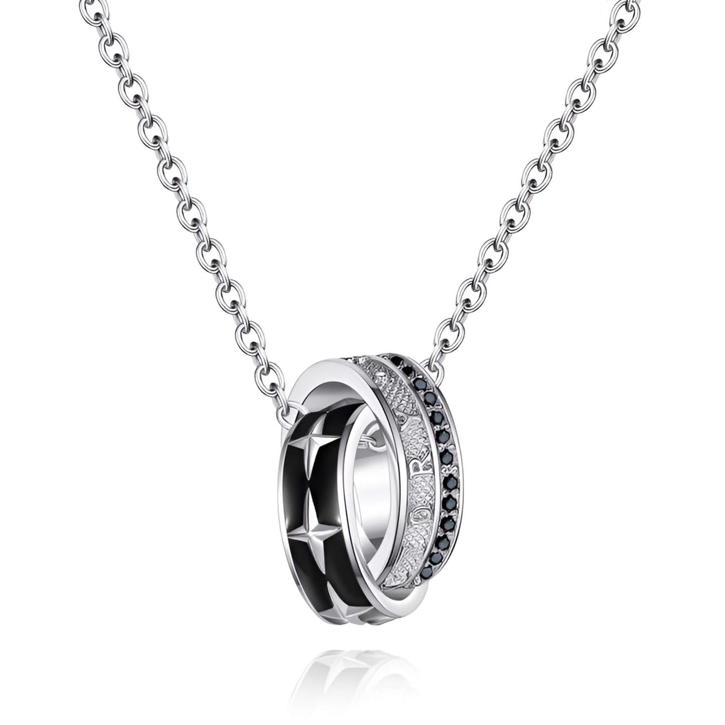 S925 Mother and Son Forever Linked Together Necklace