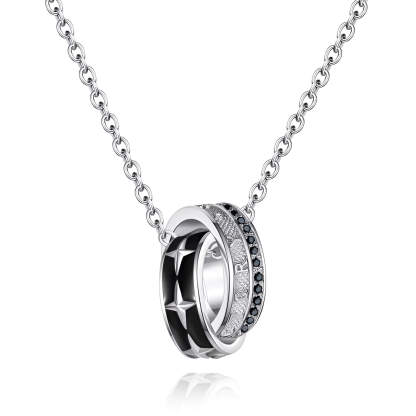 S925 Mother and Son Forever Linked Together Necklace