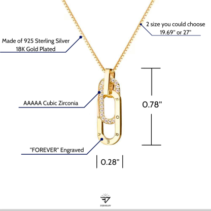 For Granddaughter - S925 The Love between Grandmother and Granddaughter is Forever Circle Necklace