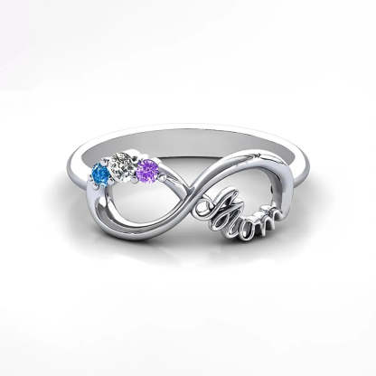 For Mother - We Love You Until Infinity Runs Out Infinite Love Custom Ring