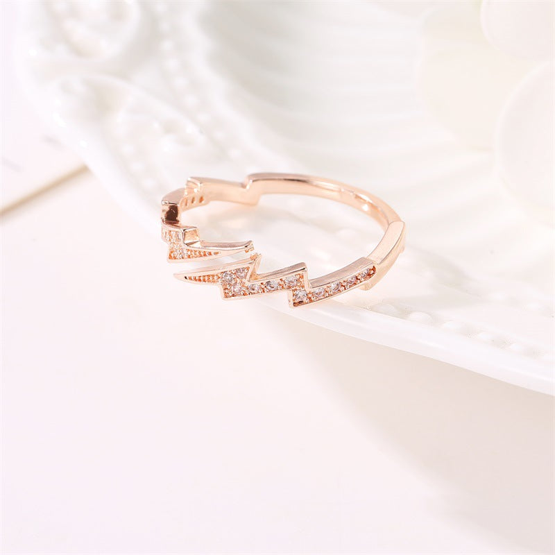 For Friend - S925 I'll Always be There for You Full Diamond Lightning Ring