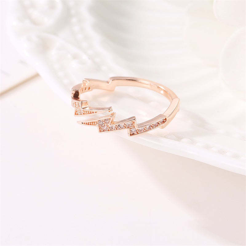 For Friend - S925 I'll Always be There for You Full Diamond Lightning Ring
