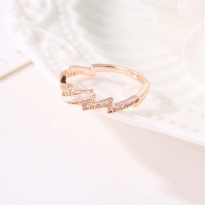 For Friend - S925 I'll Always be There for You Full Diamond Lightning Ring