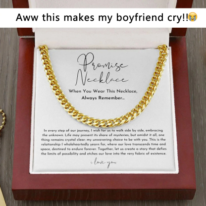 For Love - I Love You Men Promise Necklace