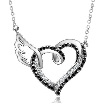 For Memorial - To My Father in Heaven Heart Wings Necklace