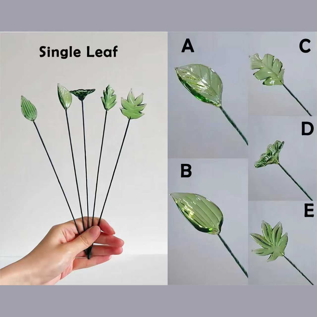 Custom Glass Birth Month Flower with Custom Flower Pot Mother's Day Gift