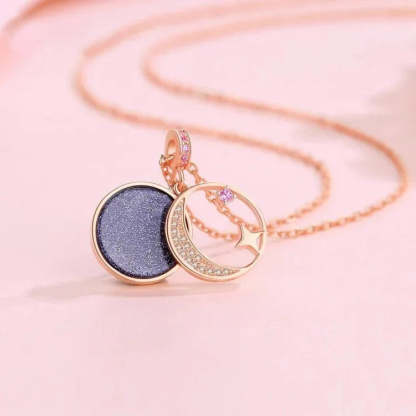 For Bonus Daughter - S925 Always Shine Like The Brightest Star I Love You with All My Heart Planet Openable Necklace