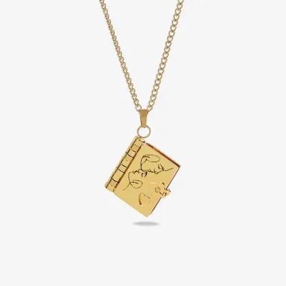 For Love - I Love You Endlessly Book Necklace