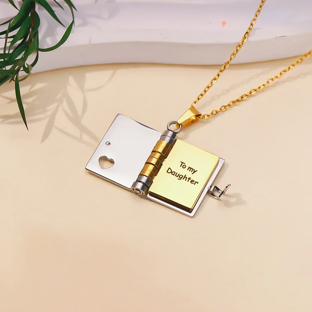 For Daughter - I'm Always With You Book Necklace