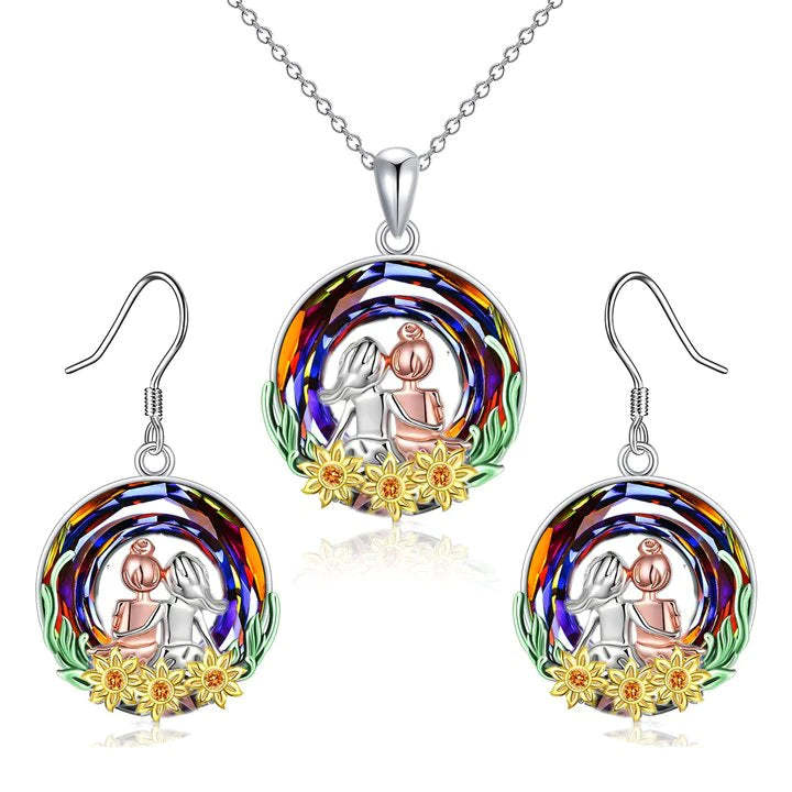 For Friend - S925 A friend  is God's Way of Proving He doesn't Want Us to Walk Alone Crystal Necklace