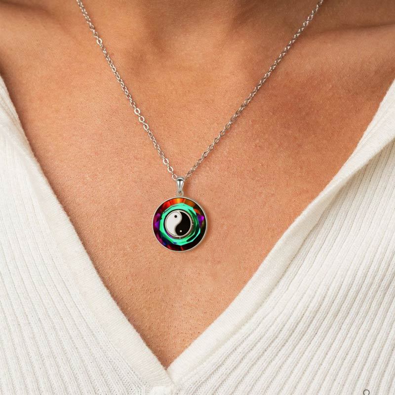 For Love - S925 You are the YIN to My YANG Crystal Yin Yang Necklace