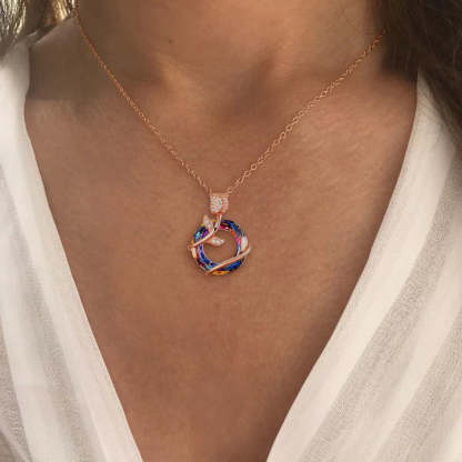 For Love - S925 You are My Rose I Love You Crystal Rose Necklace
