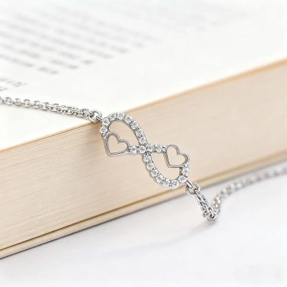 [Copy]Mother & Daughter Custom Infinity Dual Birthstone Bracelet