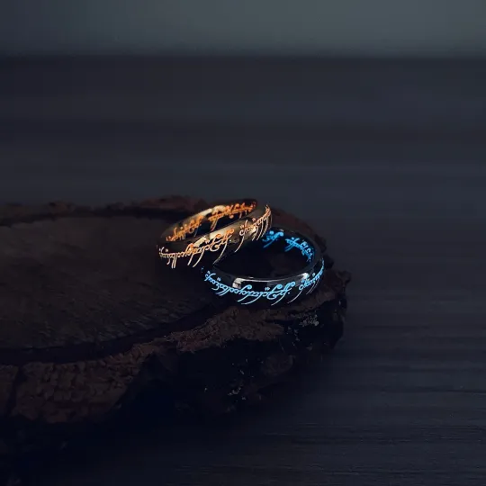 Elvish Ring Glow in the Dark, 1:1 Replica, Magical gift for couples, for boyfriend, or just for yourself (buy two free shipping)