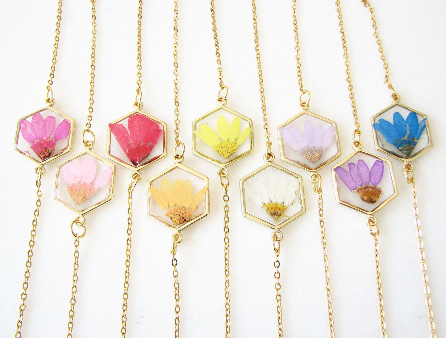 Handmade Dried Flower Birth Flower Bracelet