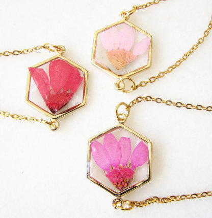 Handmade Dried Flower Birth Flower Bracelet