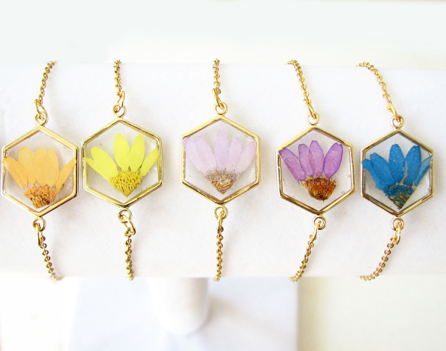 Handmade Dried Flower Birth Flower Bracelet