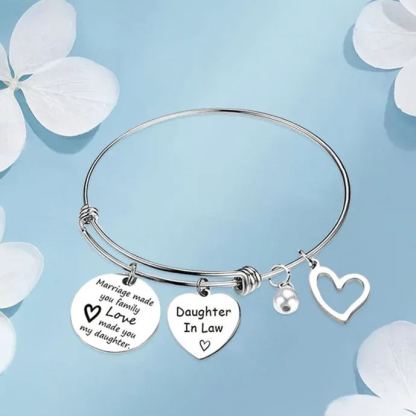 For Daughter-in-law - Marriage Made You Family Love Made You My Daughter Bangle Bracelet