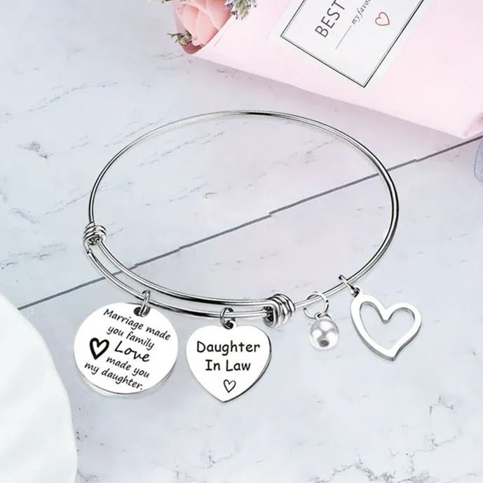 For Daughter-in-law - Marriage Made You Family Love Made You My Daughter Bangle Bracelet