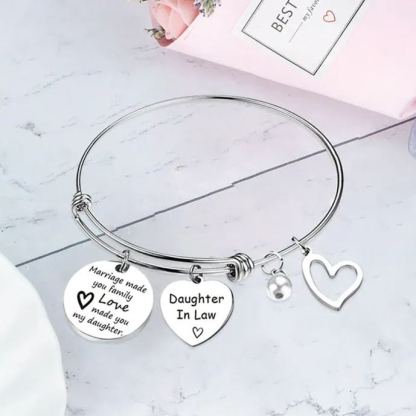 For Daughter-in-law - Marriage Made You Family Love Made You My Daughter Bangle Bracelet