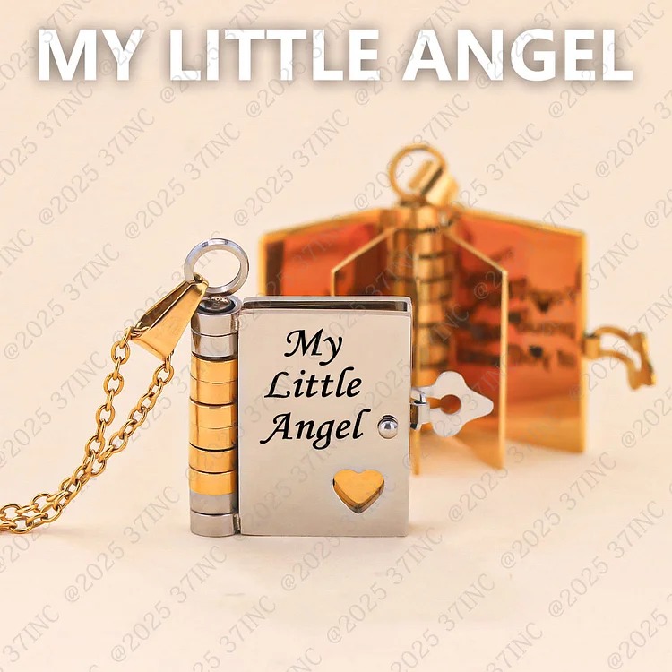 For Granddaughter - My Little Angel Book Necklace