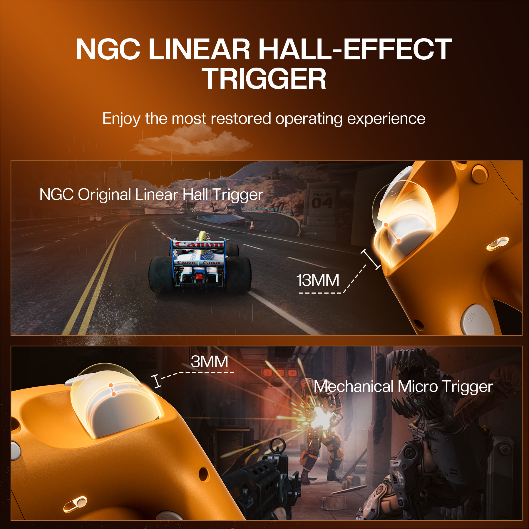 NYXI Wizard 2 TMR Joy-pad Orange Special Edition