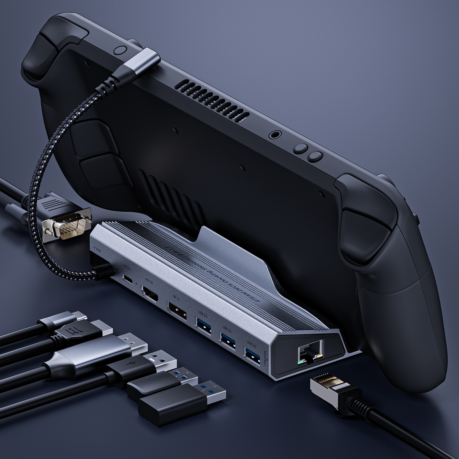 NYXI 8 in1 Docking Station Compatible with Steam Deck