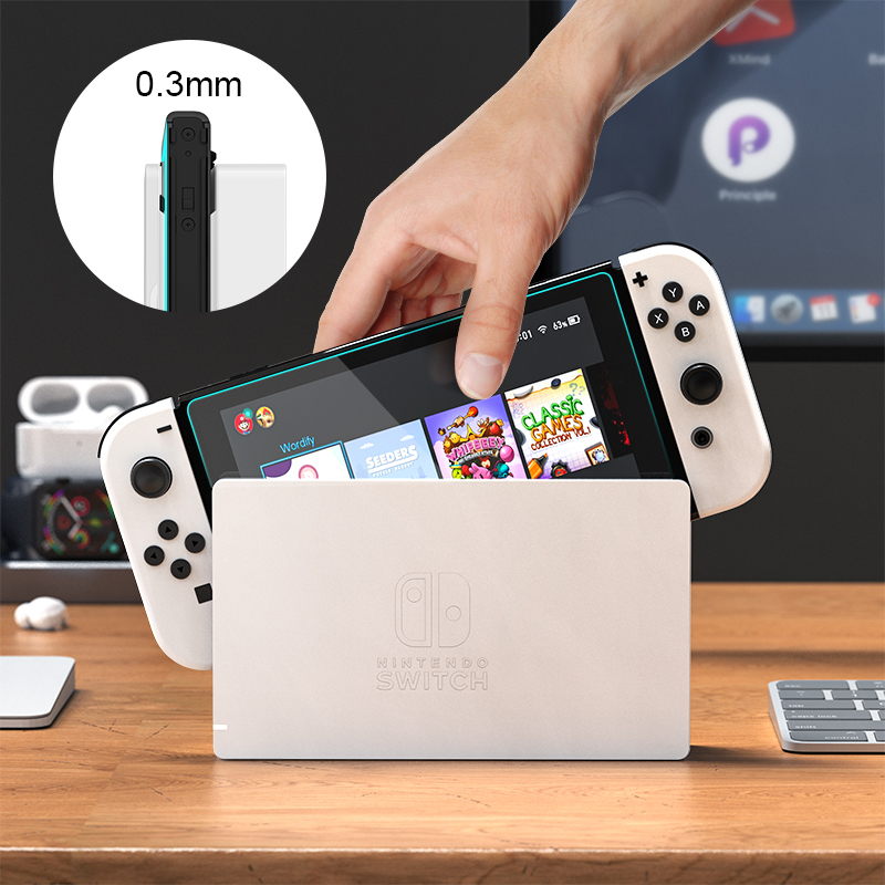 NYXI Tempered Glass Screen Protector for Switch OLED (3-Pack)