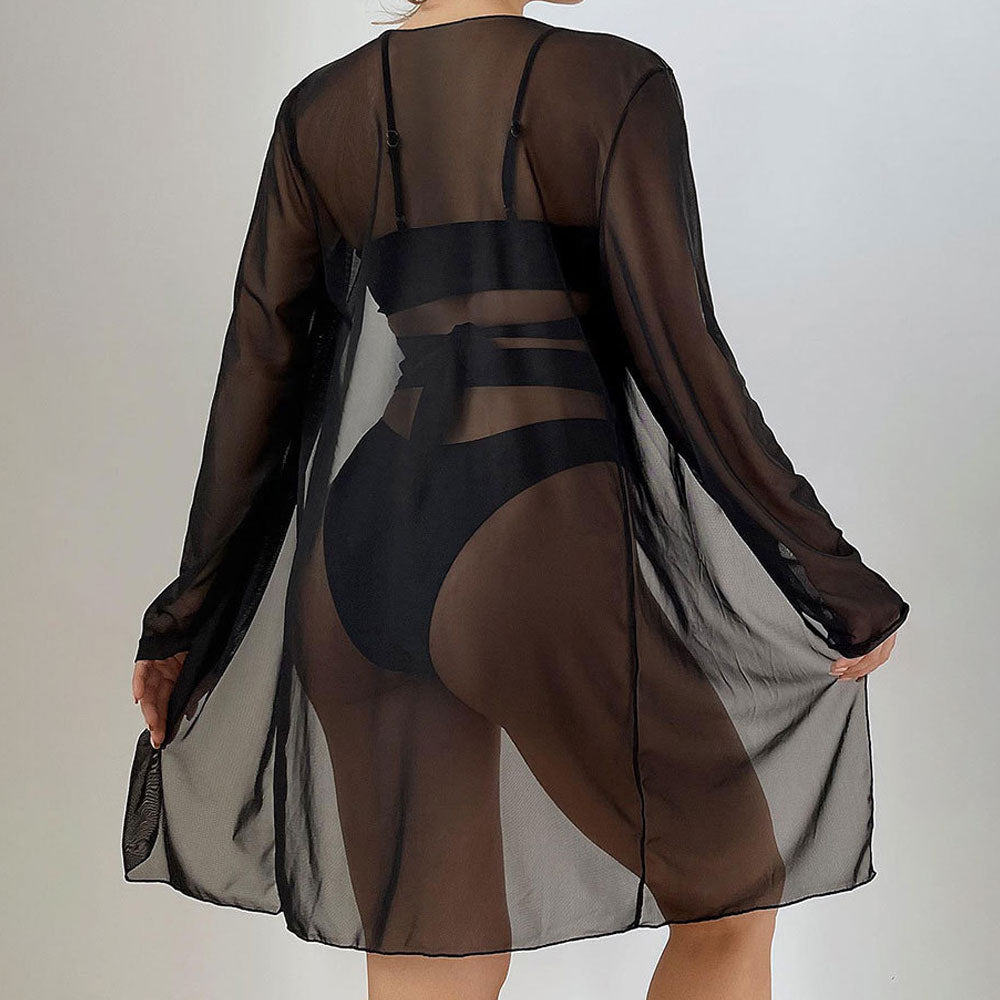 Sexy High Leg Cheeky Cutout Wrap Around Brazilian Three Piece Bikini Swimsuit